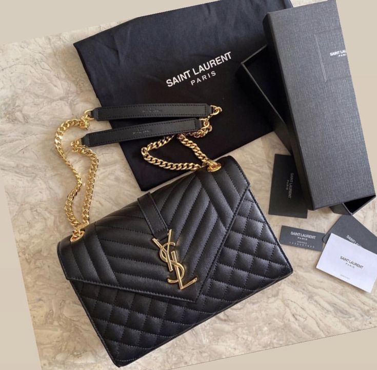 YSL Crossbody Bag with Long Chain