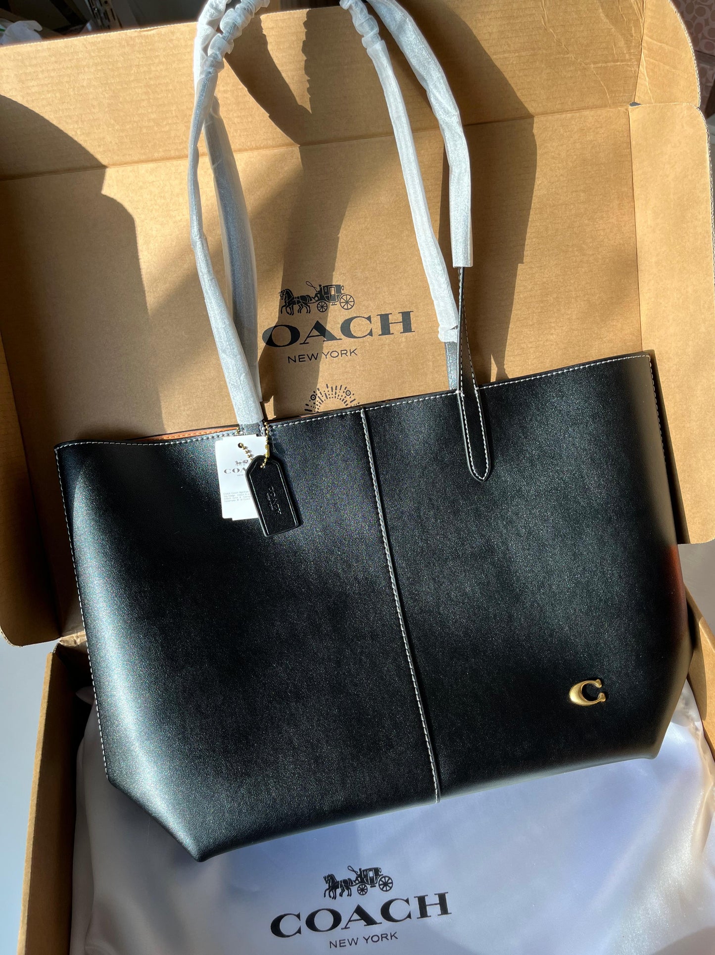 COACH City Leather Tote Bag