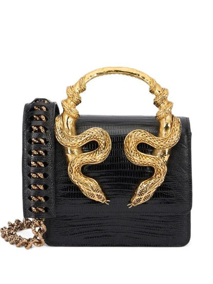 Roberto Cavalli Snake Embellished Handbag