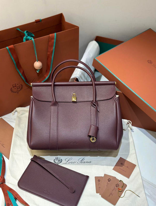 Loro Piana Loom Bag L32 in Grained Calfskin