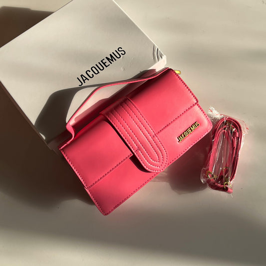 JACQUEMUS Le Grand Bambino Smooth Leather Handbag