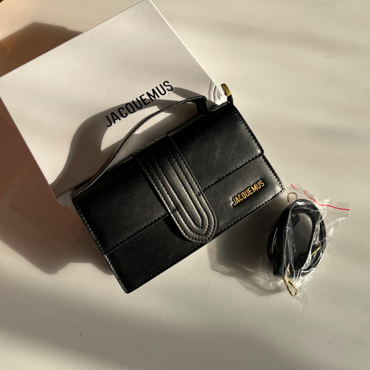 JACQUEMUS Le Grand Bambino Smooth Leather Handbag