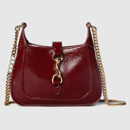 Gucci Jackie Notte Mini Patent Leather Shoulder Bag