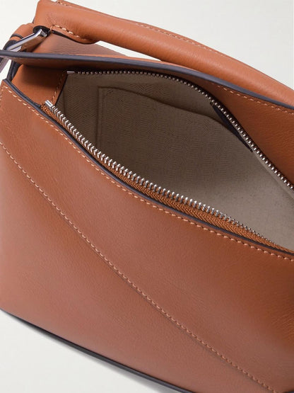Loewe Puzzle Edge Medium Top-Handle Bag in Soft Grained Leather