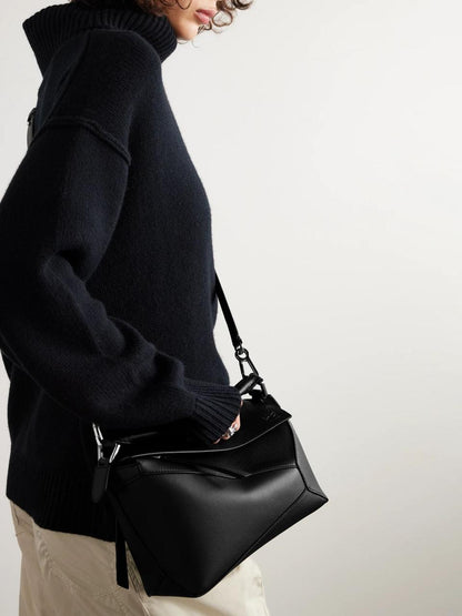 Loewe Puzzle Edge Medium Top-Handle Bag in Soft Grained Leather