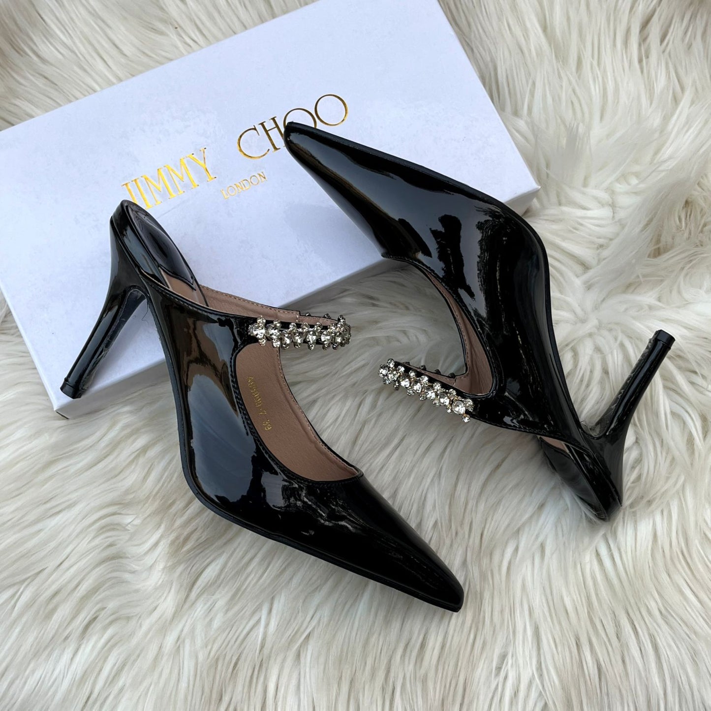 Jimmy Choo Crystal Strap Mules