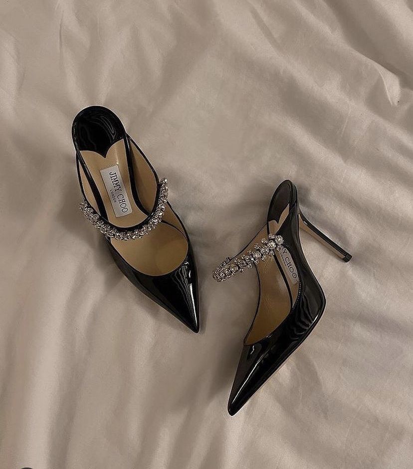Jimmy Choo Crystal Strap Mules