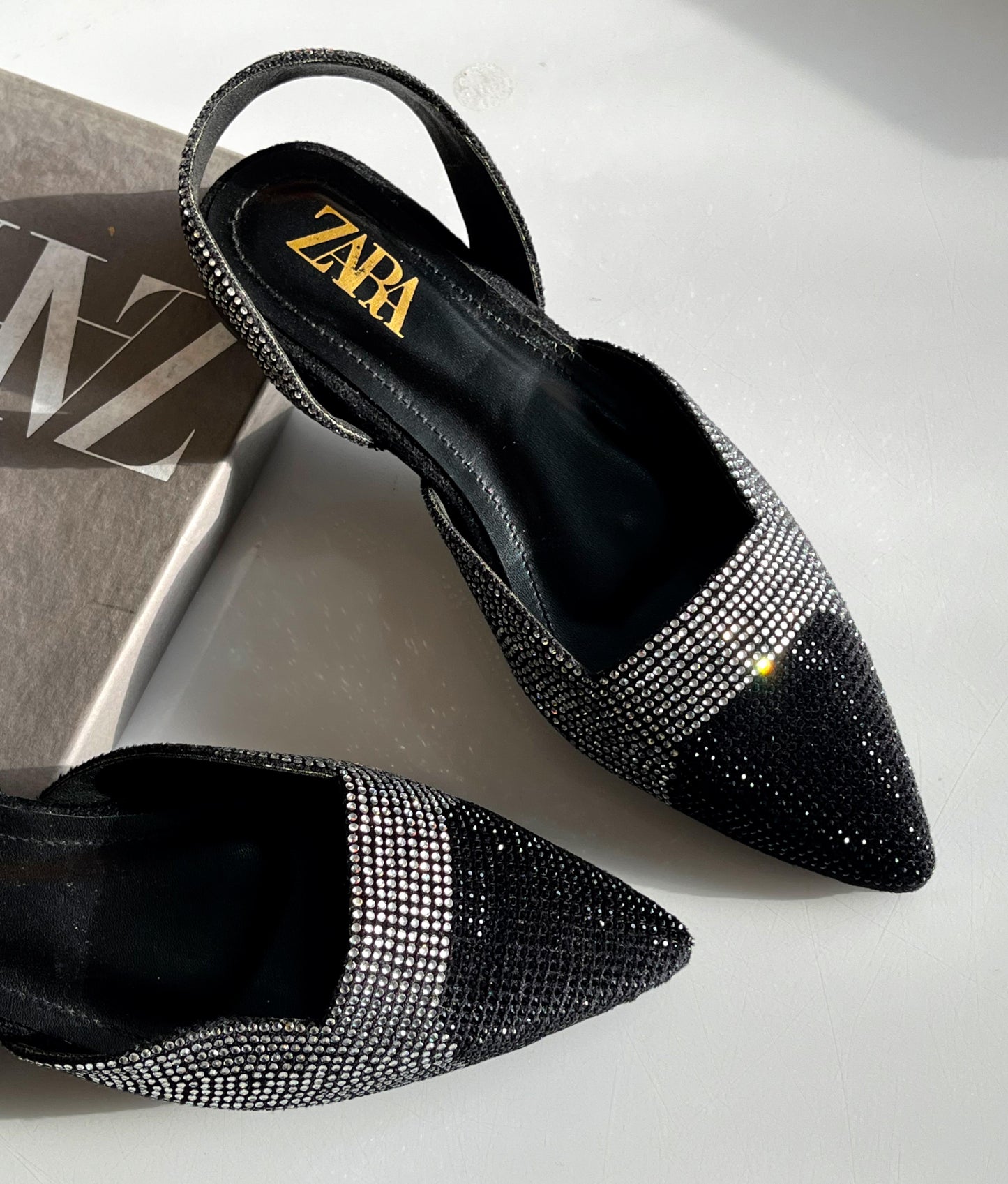 Zara Stone Slingback Flats