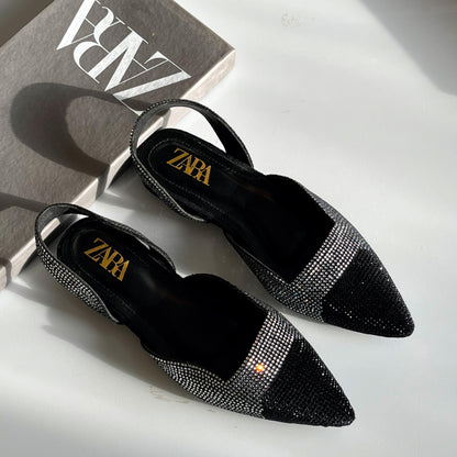 Zara Stone Slingback Flats