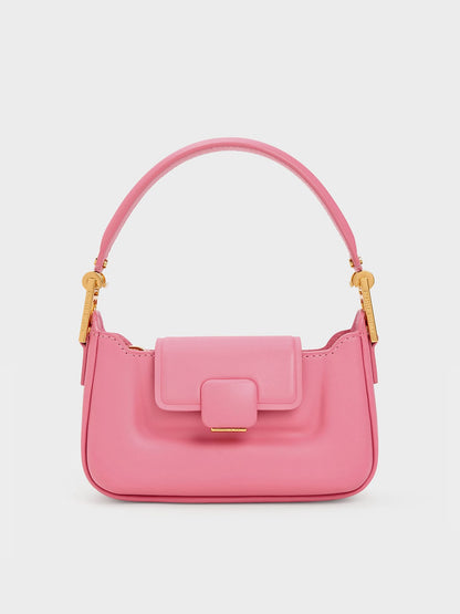 Charles & Keith | Koa Push-Lock Top Handle Bag