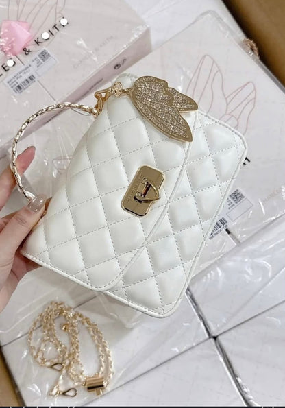 CHARLES & KEITH | Cressida Quilted Top Handle Bag With Bag Charms
