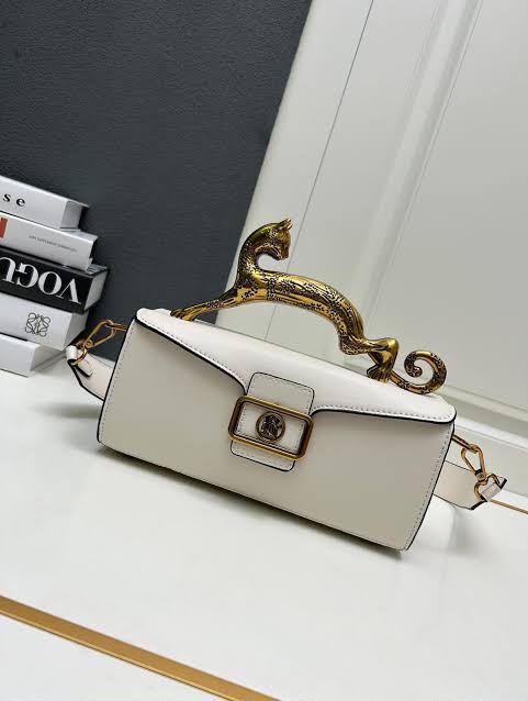 LANVIN | Pencil Cat Bag in Shiny Leather & Rhinestones