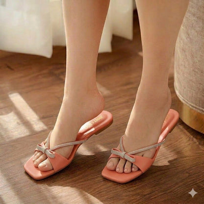 Jimmy Choo Crystal Bow Thong Flat Sandals