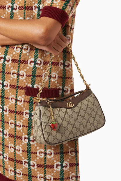 GUCCI Ophidia Strawberry Shoulder Bag